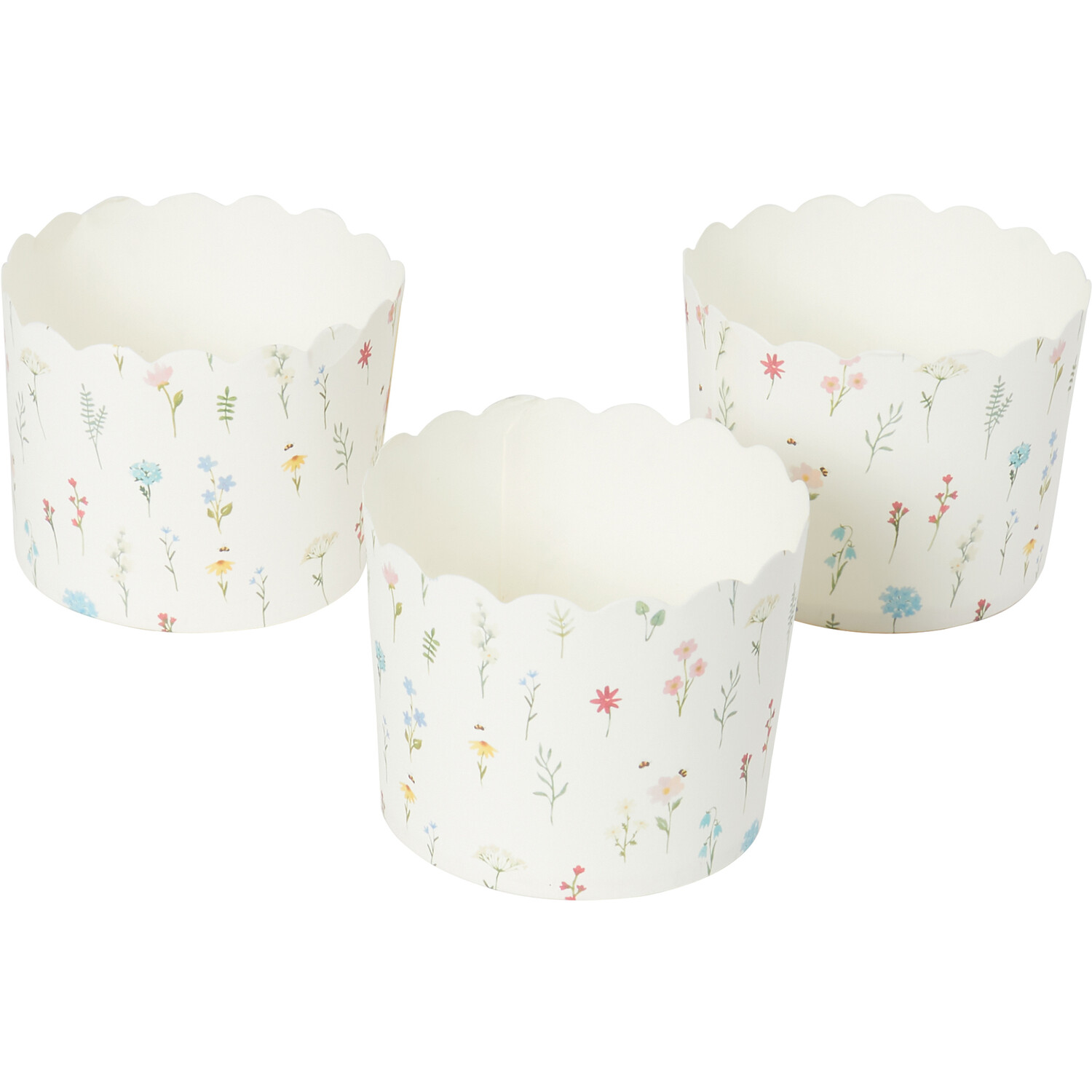 Pack of 24 Flower Market Muffin Cases - White Image 3