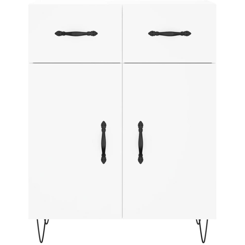 vidaXL 4 Door 2 Drawer 7 Shelf White Highboard Image 6