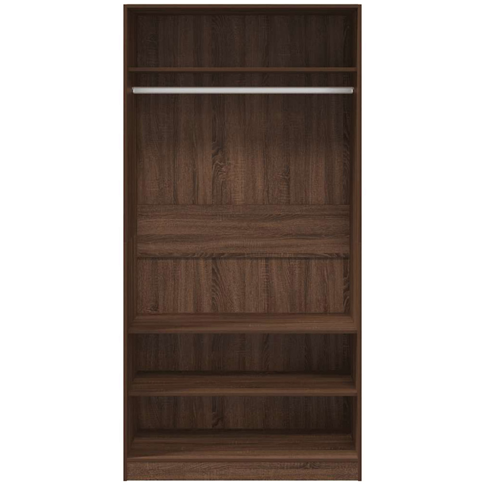 vidaXL 4 Shelf Brown Oak Engineered Wood Open Wardrobe Image 4
