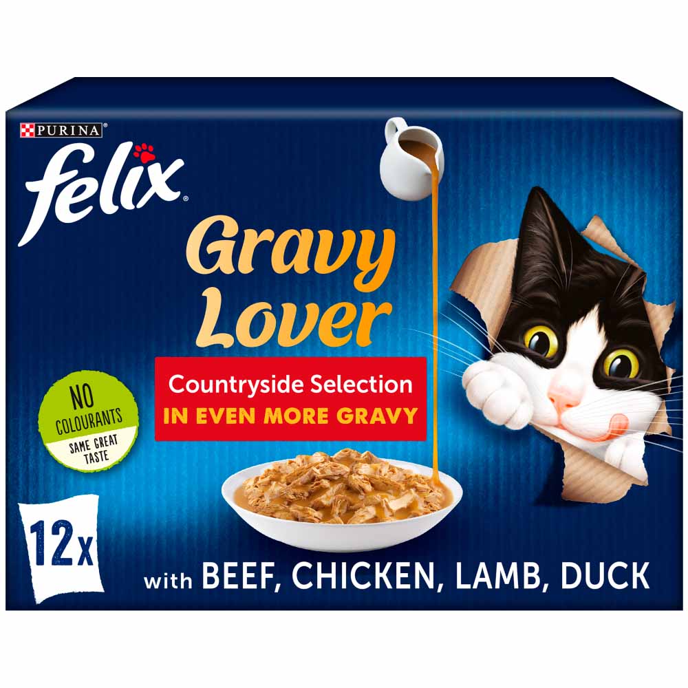 Felix As Good As It Looks Cat Food Gravy Lover Countryside 12 x 100g Image 1