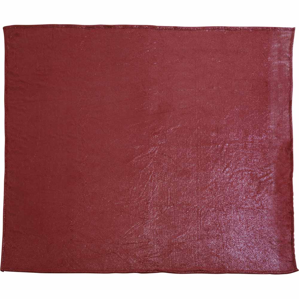 Wilko Red Sparkle Throw 200 x 200cm Wilko
