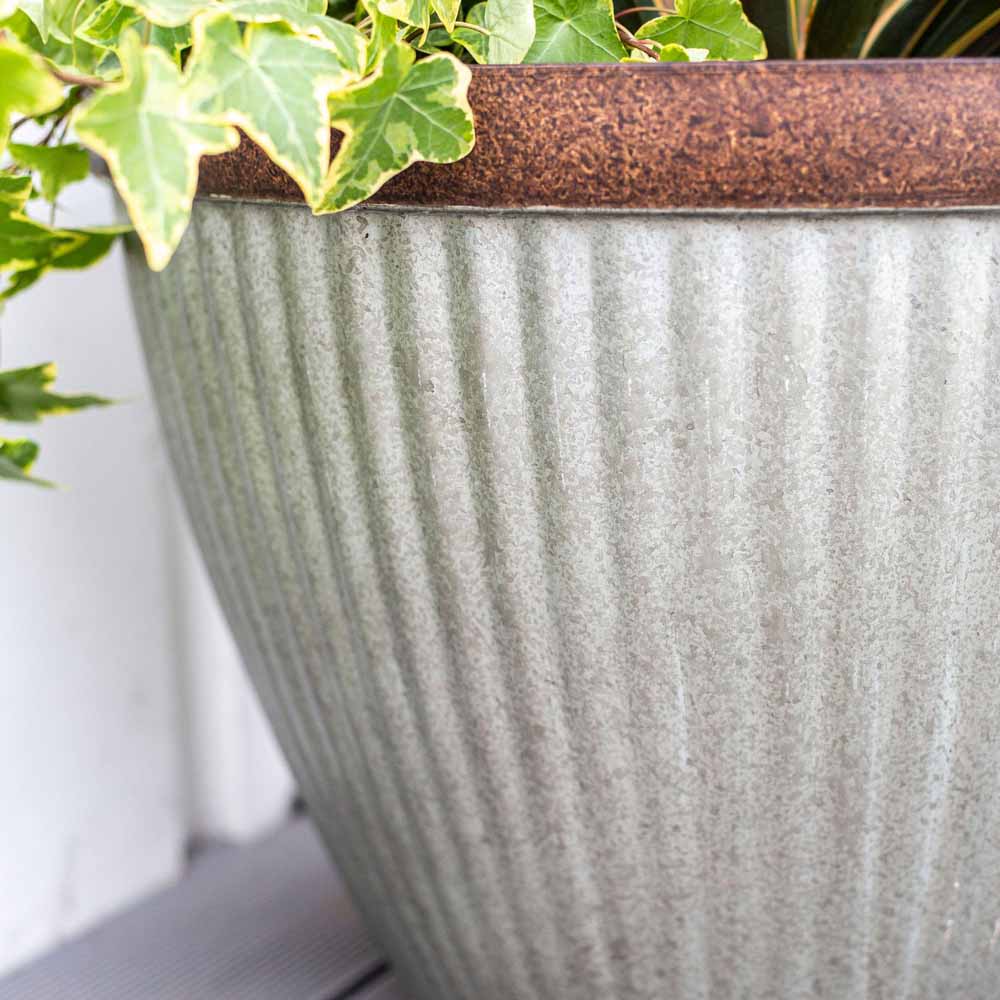 Plant Avenue Irondale Large Silver Cup Plant Pot 52cm Image 3