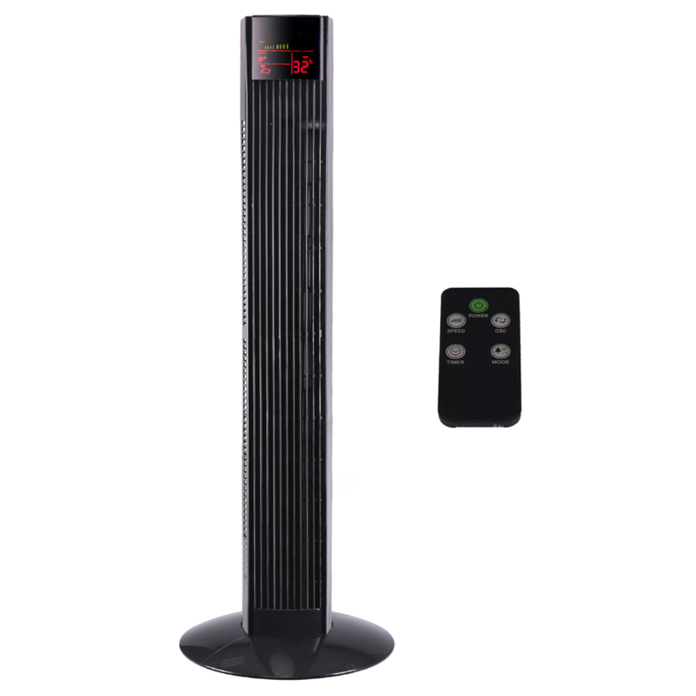 Neo Black Free Standing Tower Fan Remote Control 36 inch Image 3