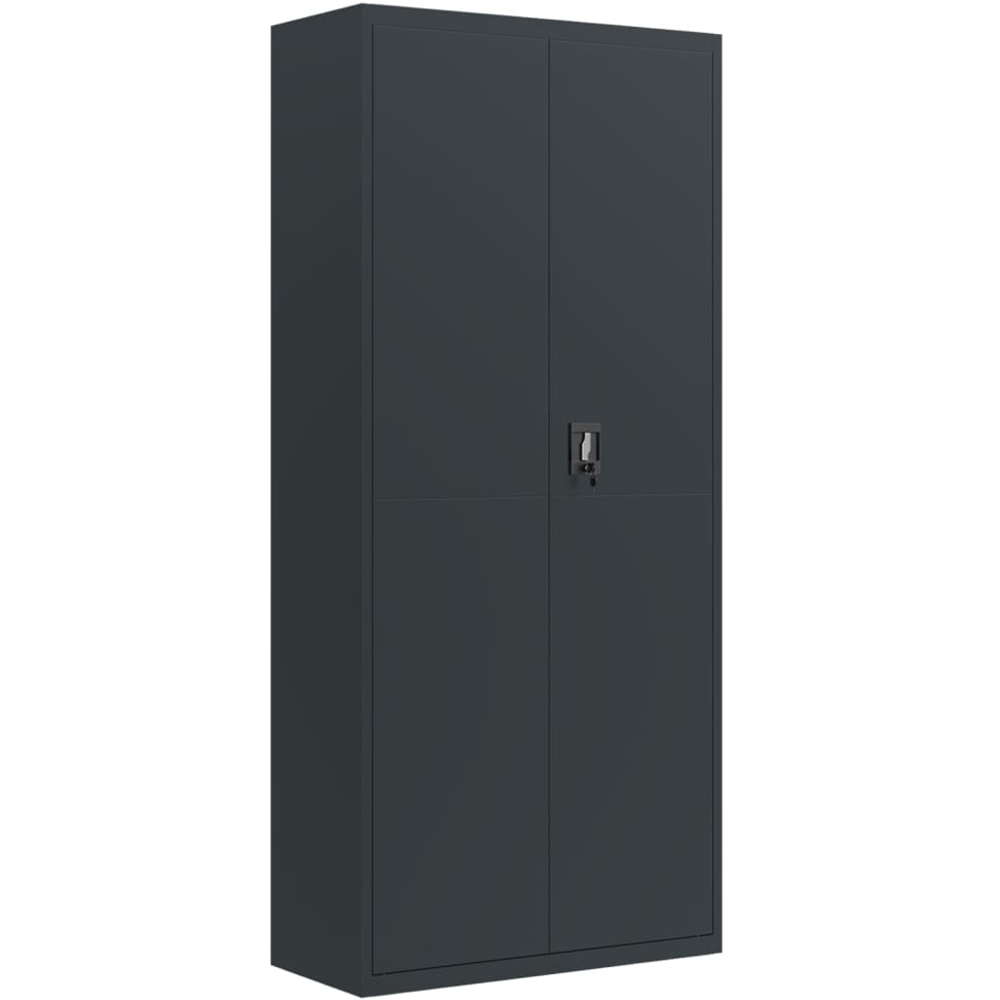 vidaXL 2 Door Anthracite Steel File Cabinet Image 2