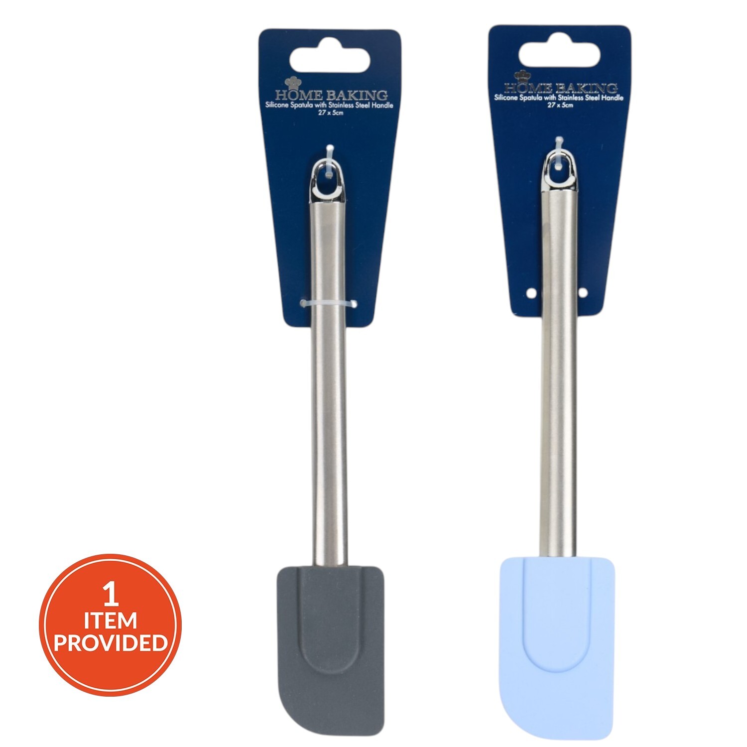 Silicone Spatula with Stainless Steel Handle Image 1