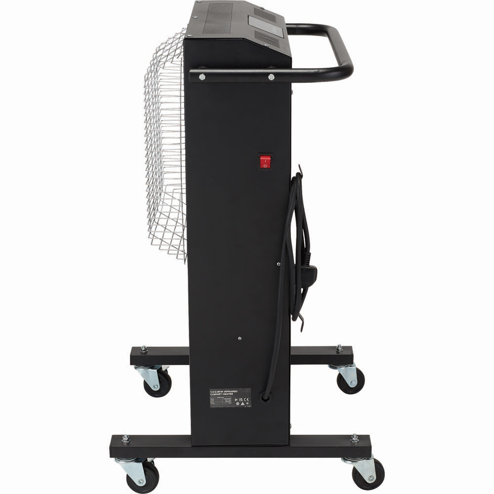 Draper Black Infrared Cabinet Heater 2800W Image 3