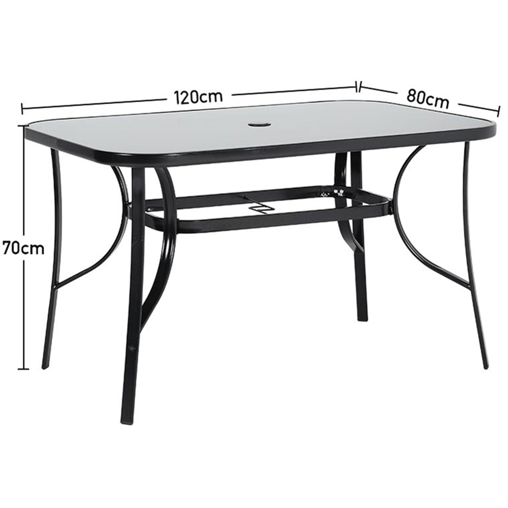 Living and Home Wicker 2 Seater Black Dining Set Image 7