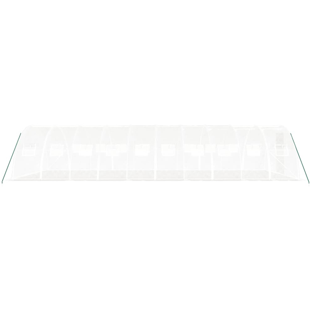 vidaXL White Polyethylene Galvanised Steel Frame 32.8 x 13.1ft Greenhouse Image 4