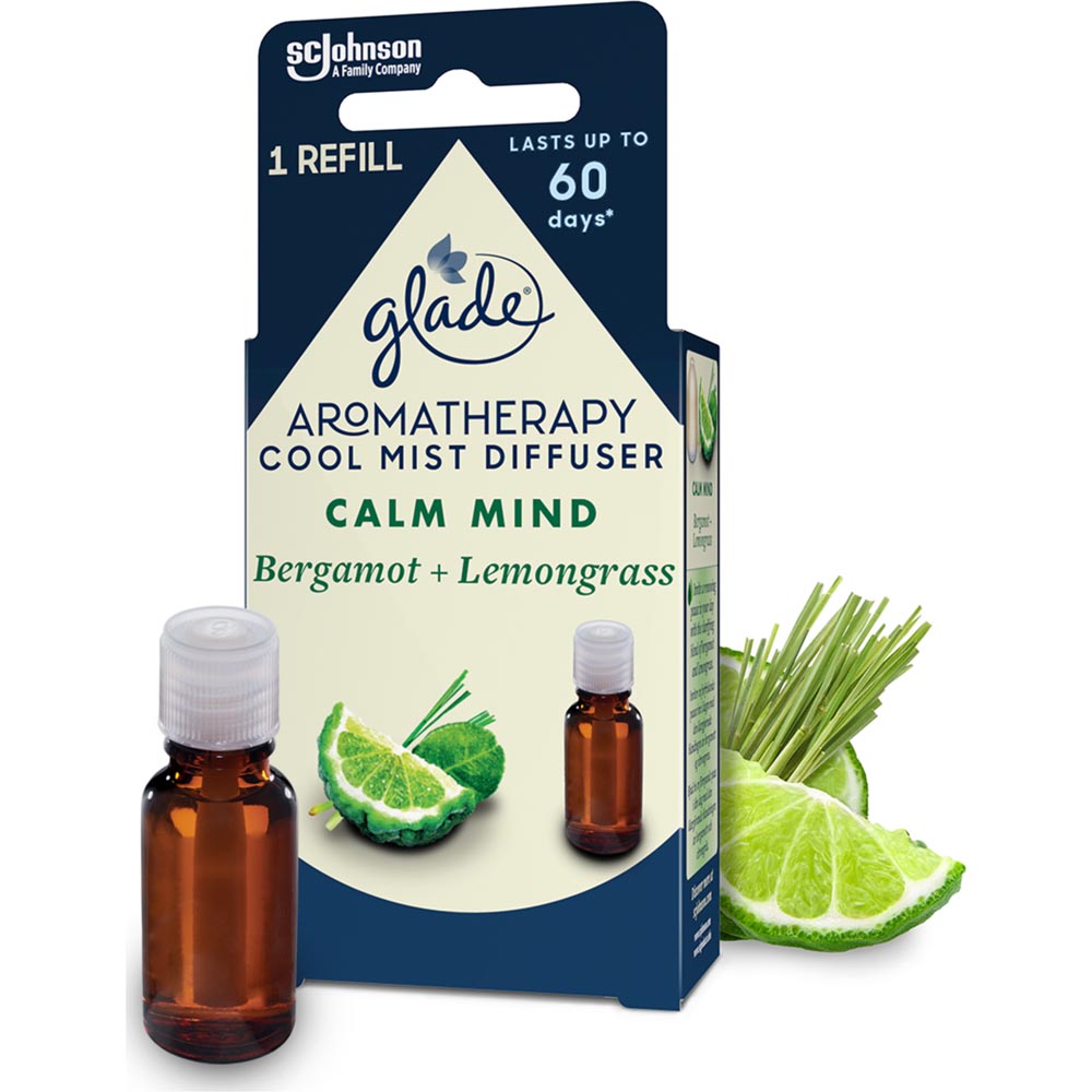 Glade Bergamot and Lemongrass Aromatherapy Cool Mist Diffuser Refill 17.4ml Image 2