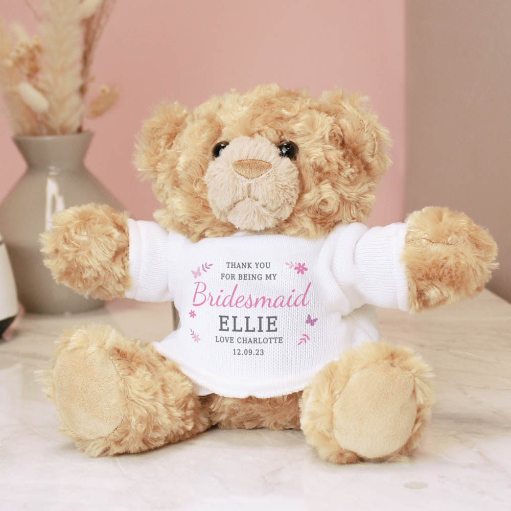 Personalised Memento Personalised Girls Free Text Teddy Bear Image 2