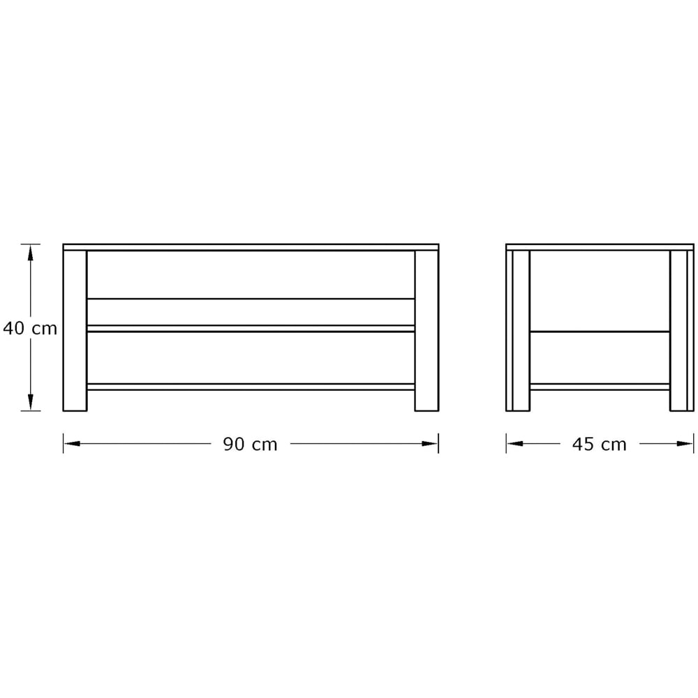 GFW Leon 2 Shelf Oak and Anthracite Coffee Table with LED Image 7