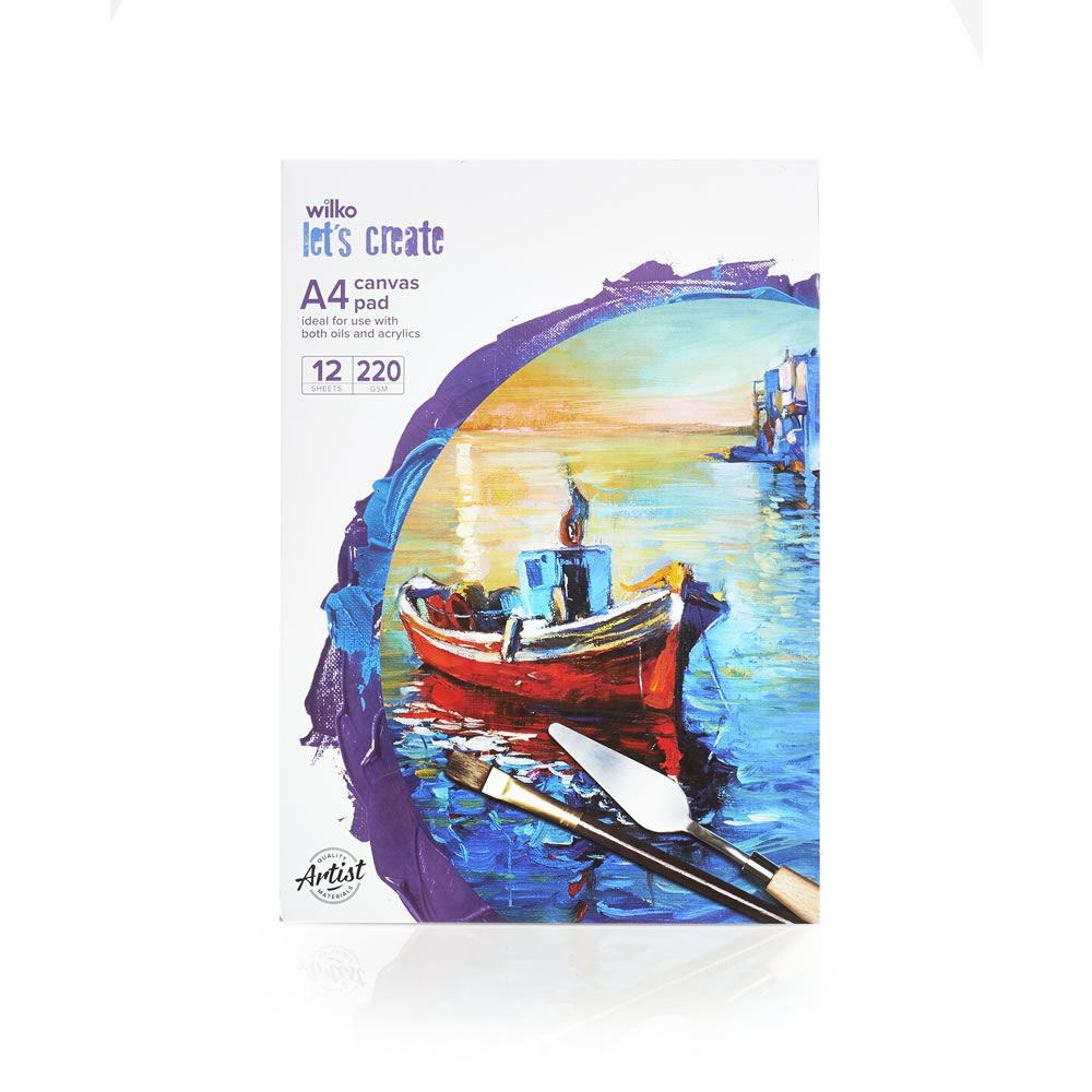 Wilko Let's Create Canvas Pad A4 12 Sheets Wilko