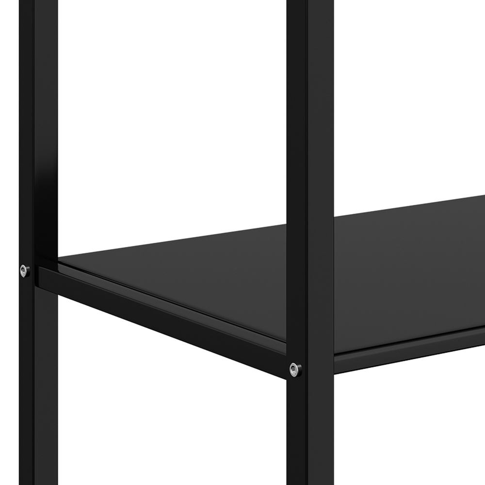 Living and Home 4-Tier Black Microwave Storage Rack on Wheel Image 4