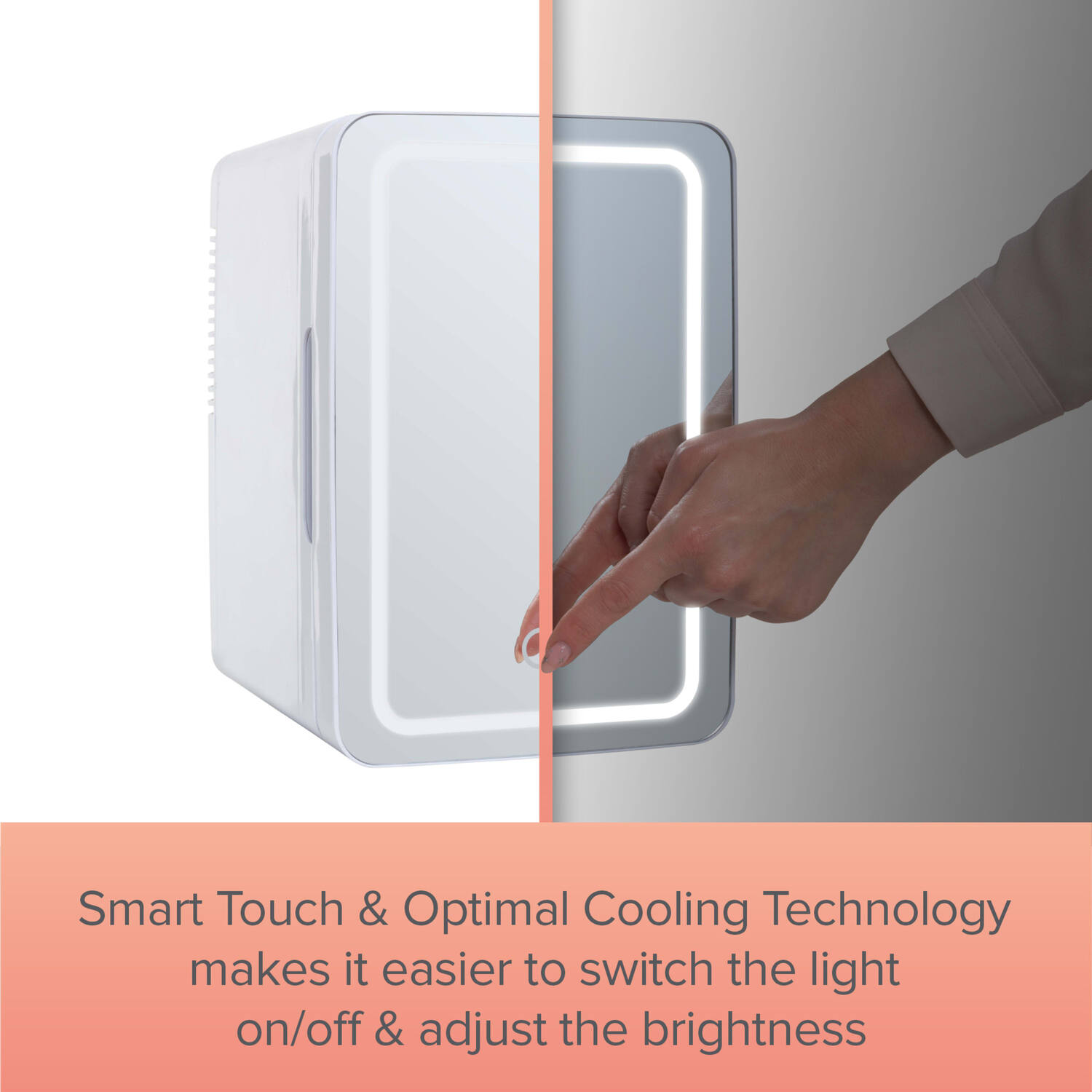 Cosmetic Beauty Cooler with Mirror White Image 10