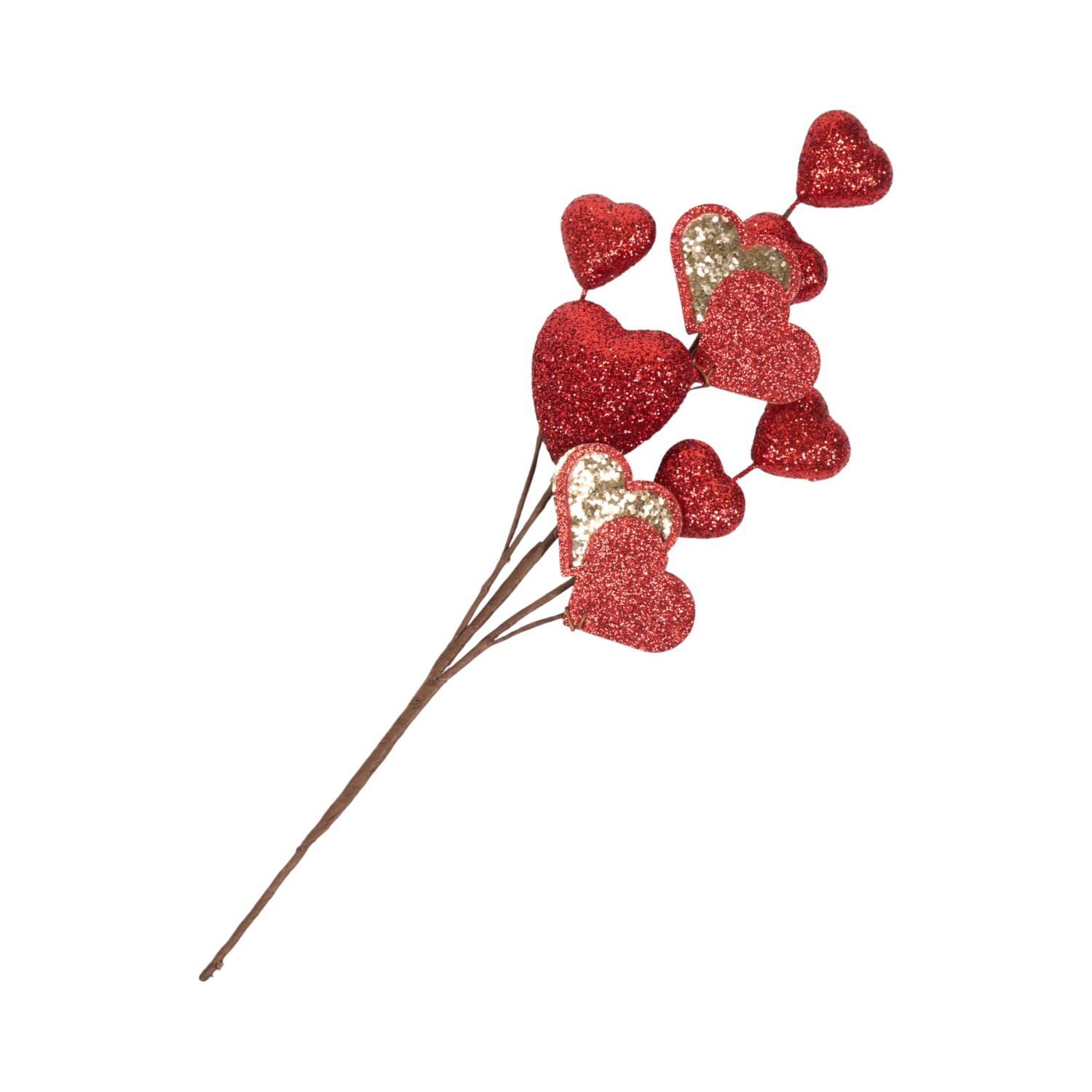 Heart Glitter Pick Red Image 3
