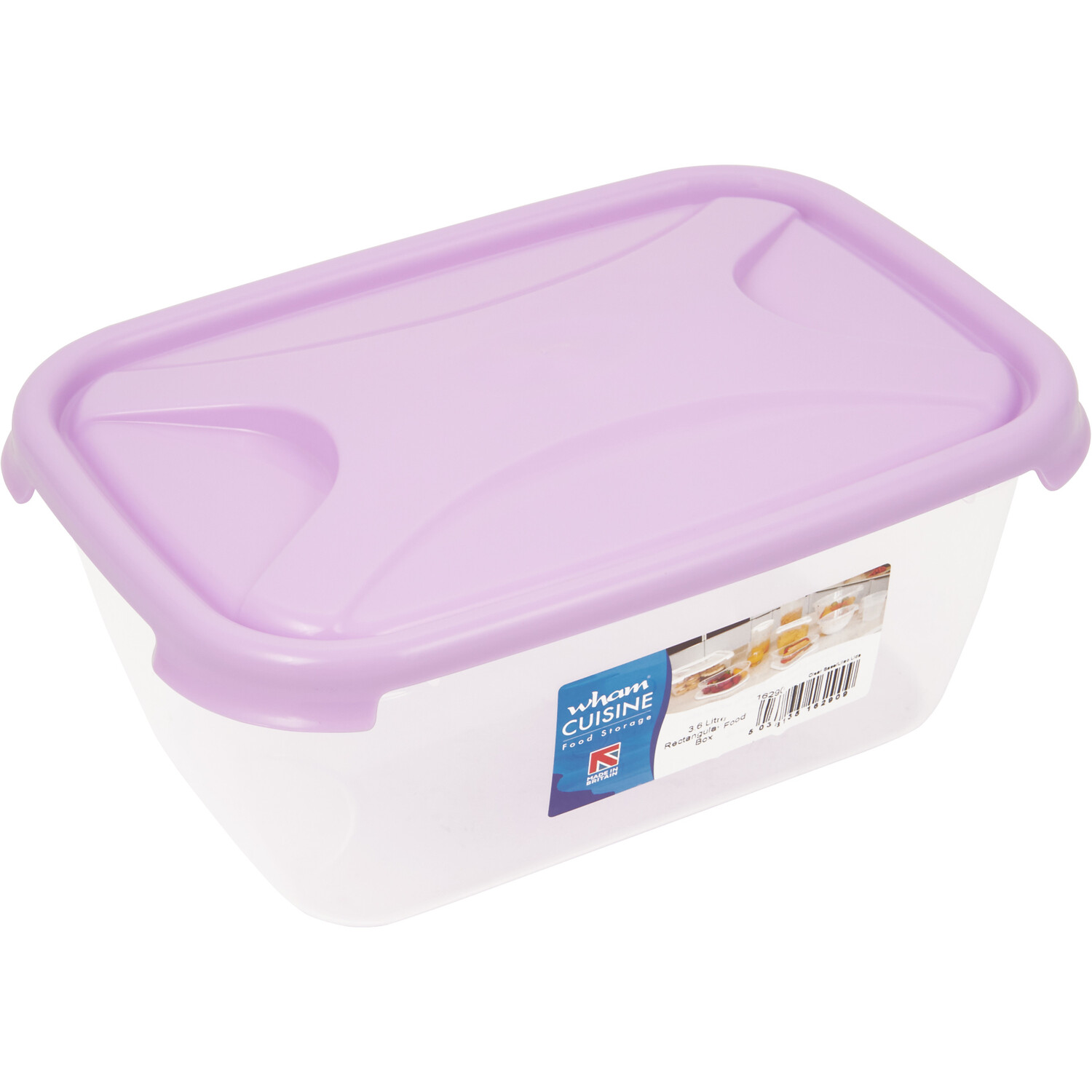 Rectangular Food Box & Lid - Lilac / 3.6l Image 1