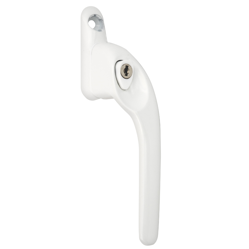 Versa White Lockable Right Hand Cranked Window Handle with 5 Precut