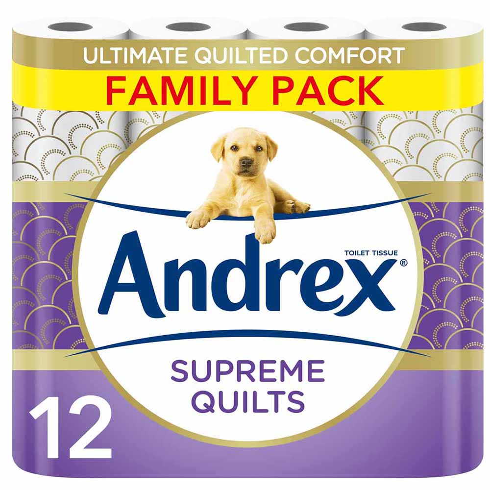 Andrex Supreme Quilts Toilet Paper 12pk Image 1