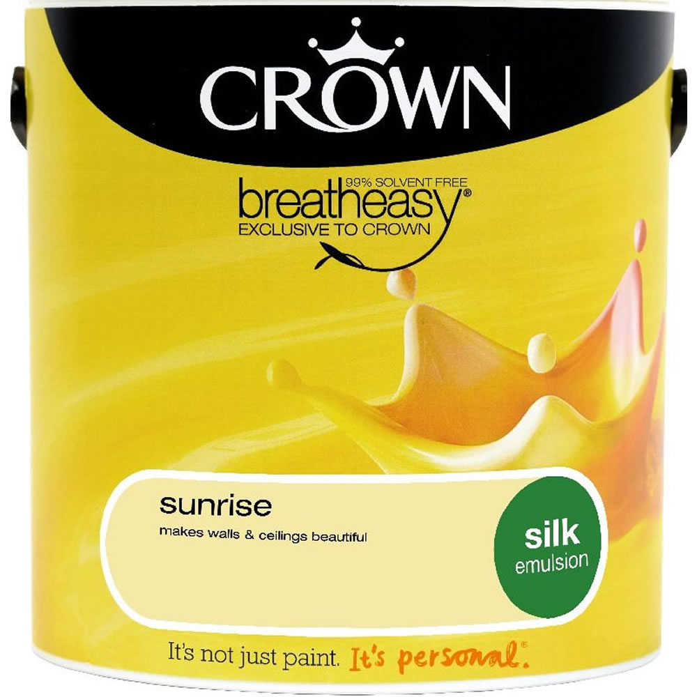 Crown Sunrise Silk Emulsion Paint 2.5L Image 1