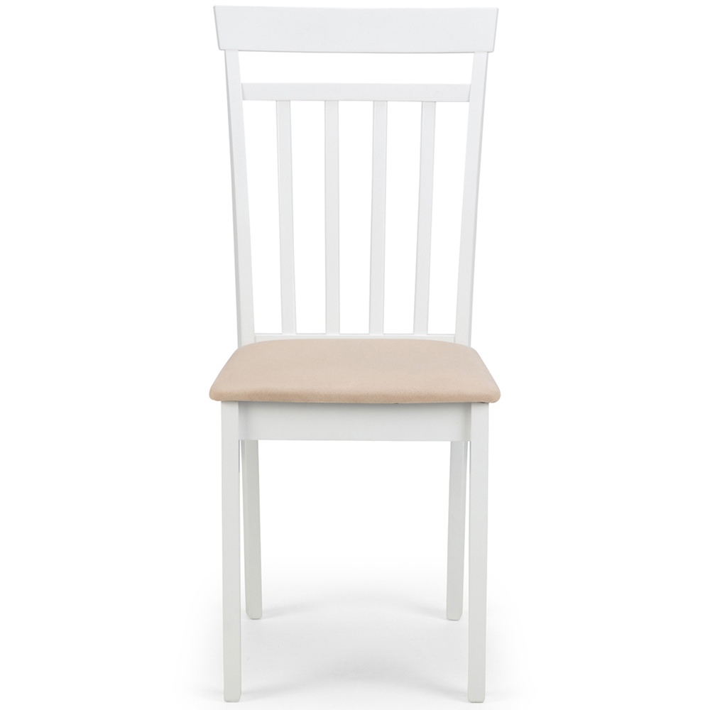 Julian Bowen Coast Set of 2 White Dining Chair Image 4