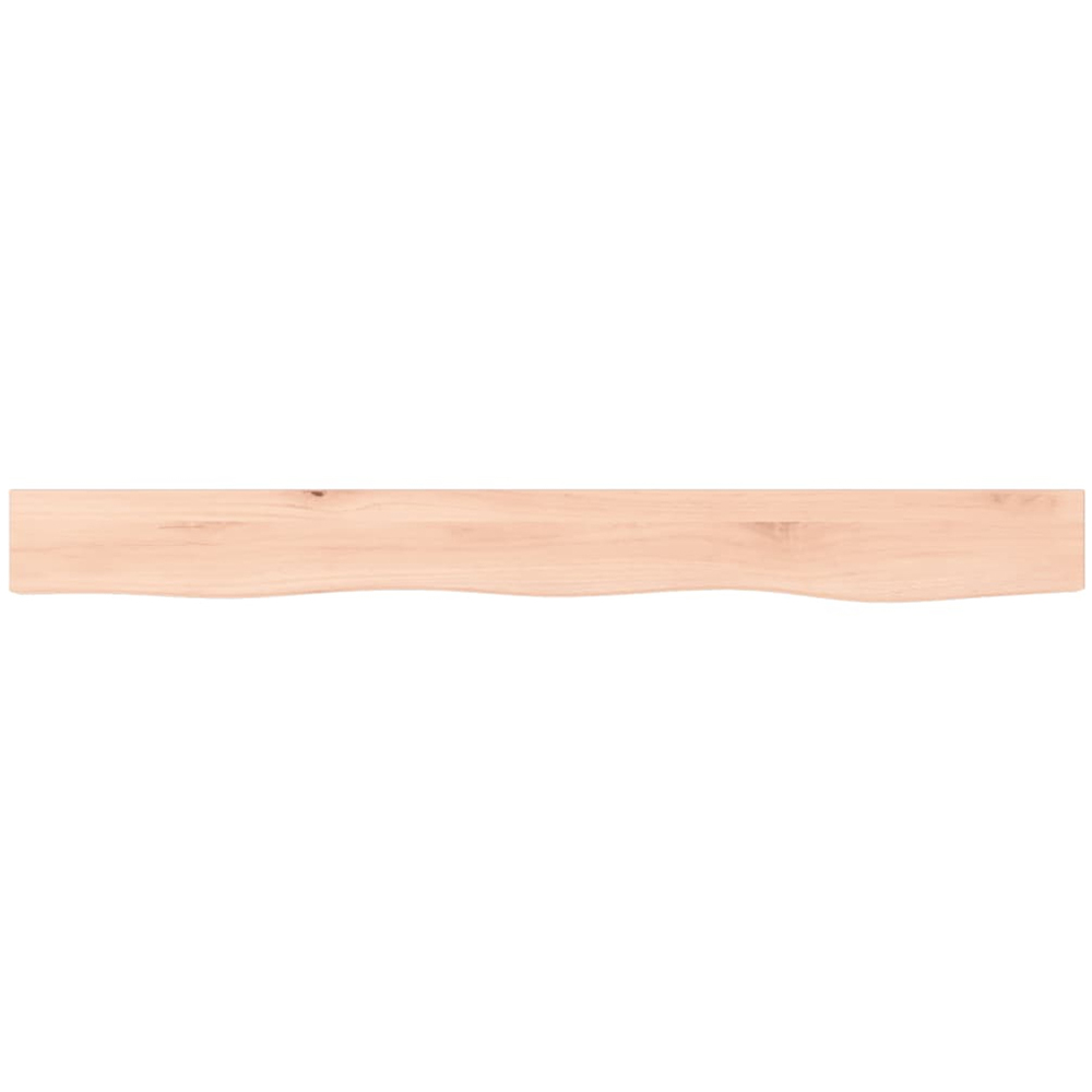 vidaXL 100cm Natural Untreated Solid Oak Wood Floating Wall Shelf Image 3