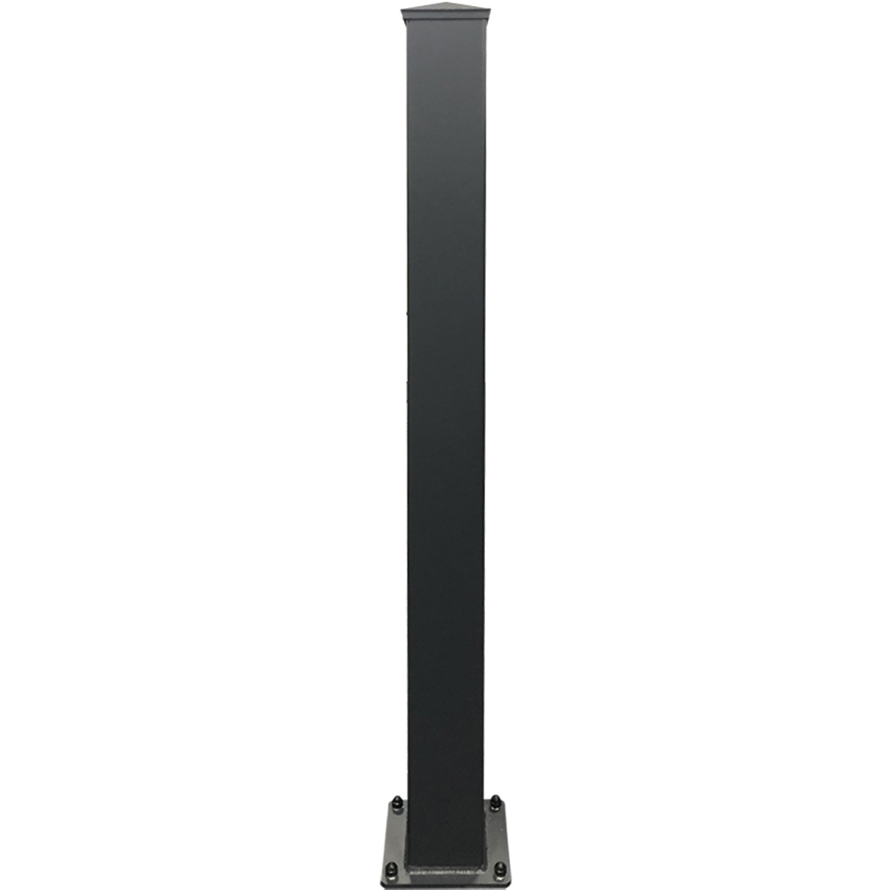 Readymade Gates Grey Aluminium Flanged Gate Post and Cap 100 x 100 x 3000mm Image 2