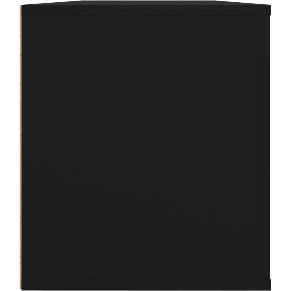 vidaXL 2 Door 2 Shelf Black Wooden TV Cabinet Image 6