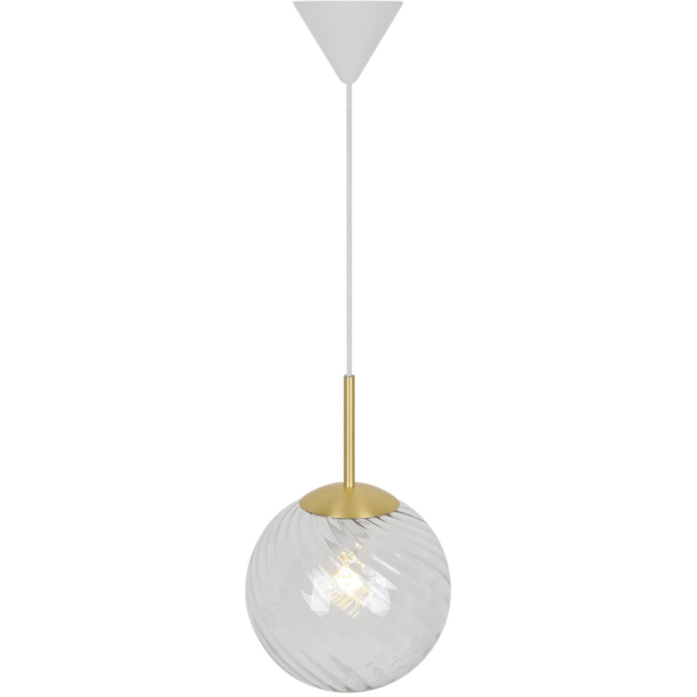 Nordlux Chisell Brass Glass Dome Pendant Light Image 3