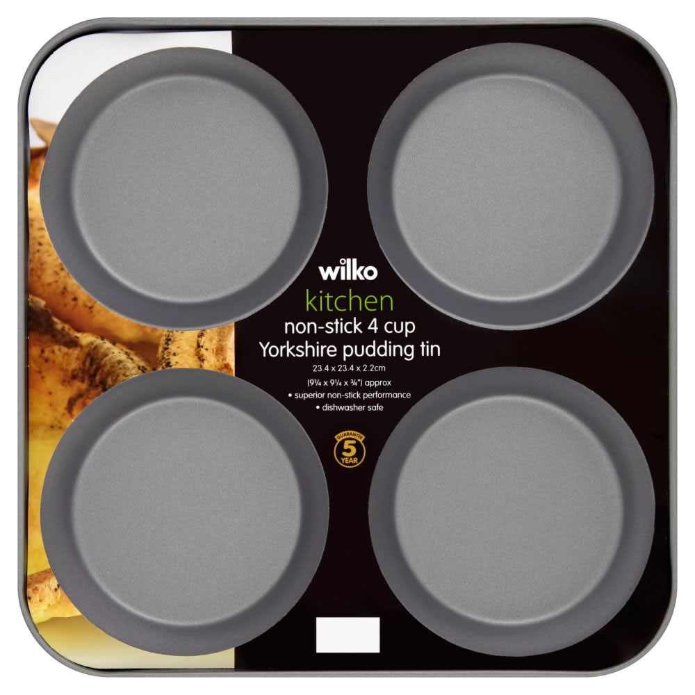 Wilko Non-Stick 4 Cup Yorkshire Pudding Tin Image