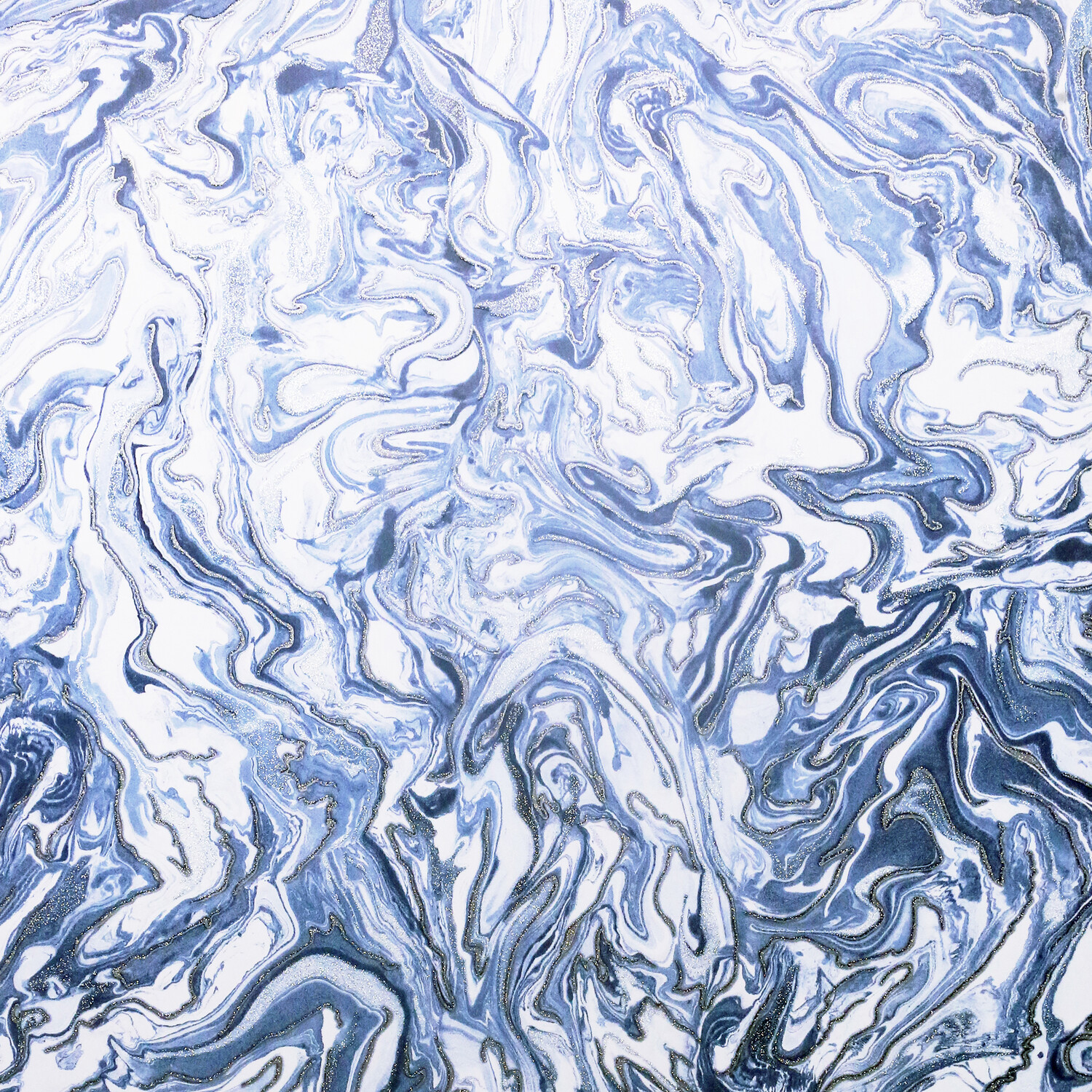 Liquid Marbled Wallpaper - Navy Image 1
