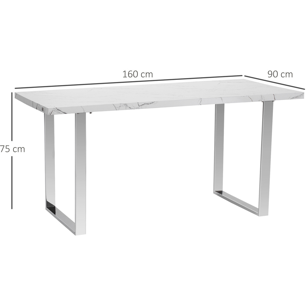 Portland 8 Seater Rectangular Dining Table White Image 9