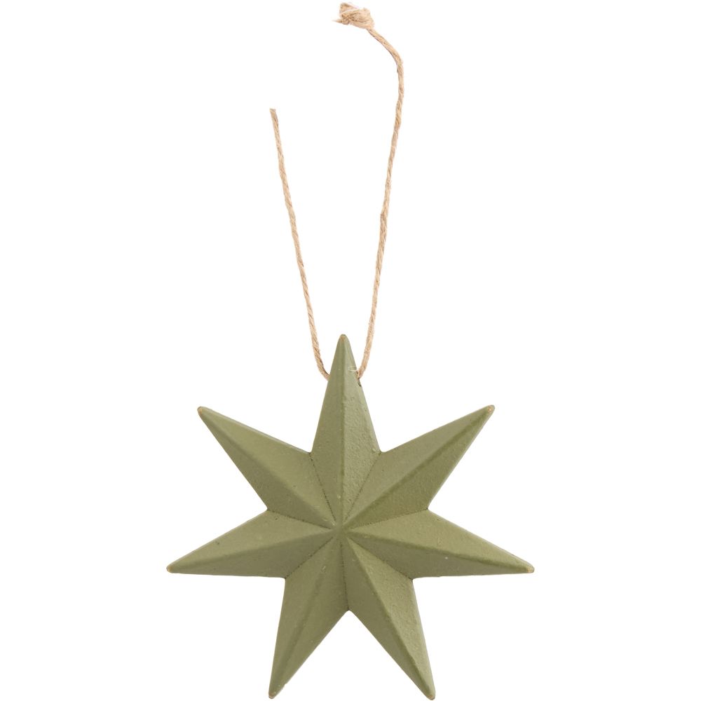 Wooden Green Star Green Image 2