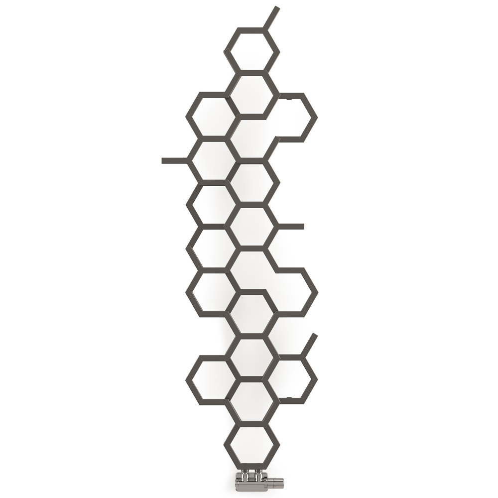 Terma Hex 1705 BTU Sparkling Grey Radiator 1700 x 573mm Image 3