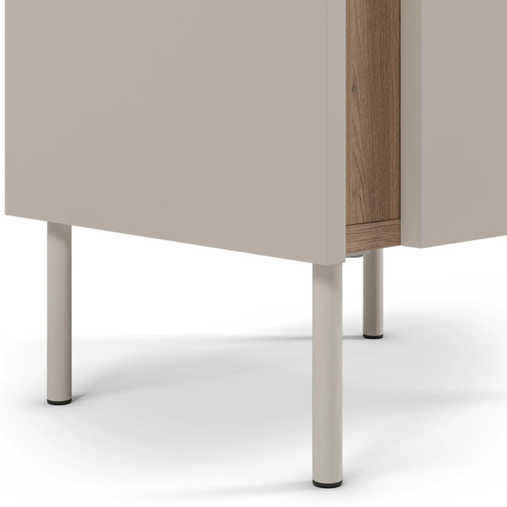 Decortie Norm Single Door Natural Oak Bedside Table Image 5