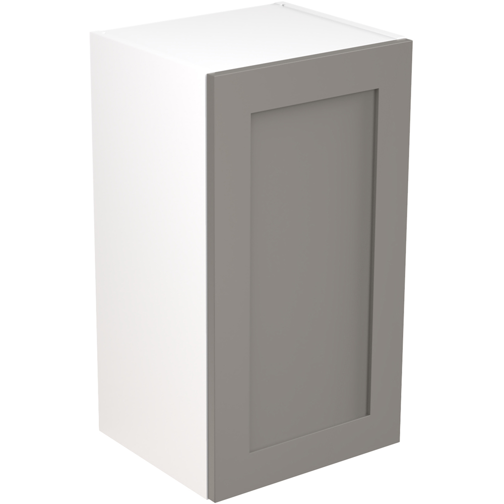 Kitchen Kit Shaker Matt Dust Grey Wall Kitchen Cabinet Flatpack 400mm Image 1
