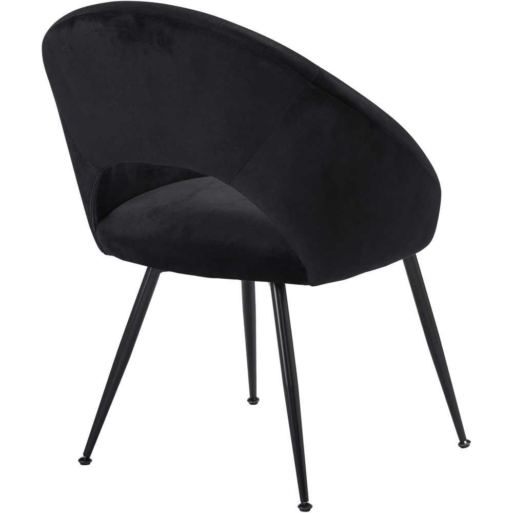 Lulu Black Dining Chair Set of 2 Wilko
