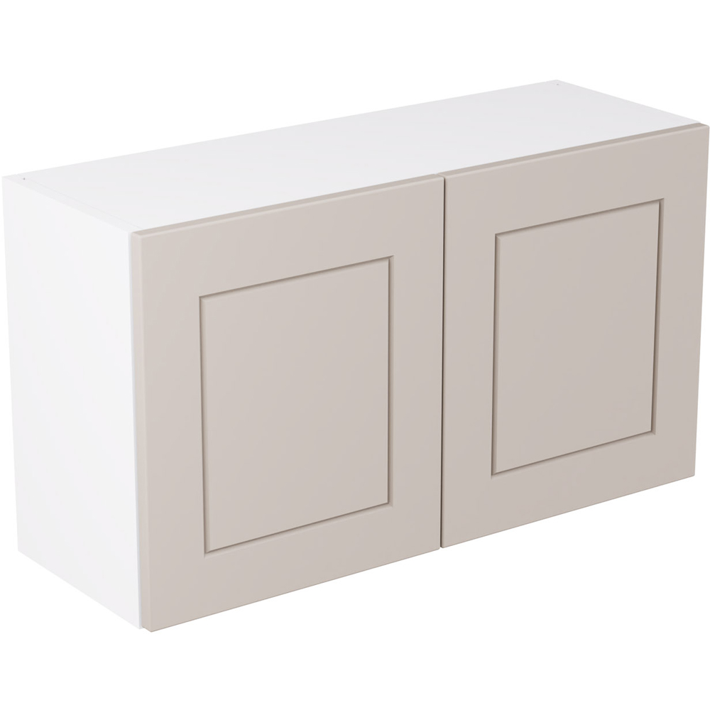 Kitchen Kit Shaker Matt Light Grey Double Extractor Wall Kitchen Cabinet Flatpack 800mm Image 1