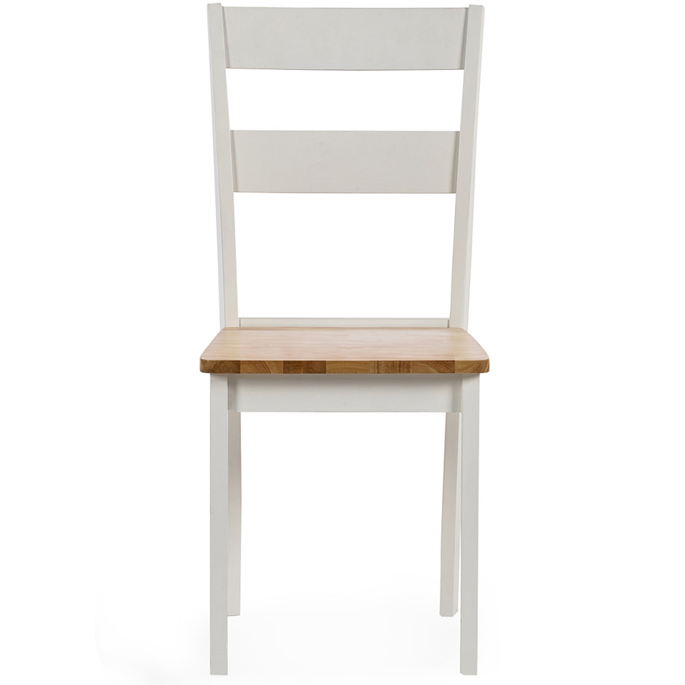 Julian Bowen Linwood Set of 2 White Dining Chair Image 4