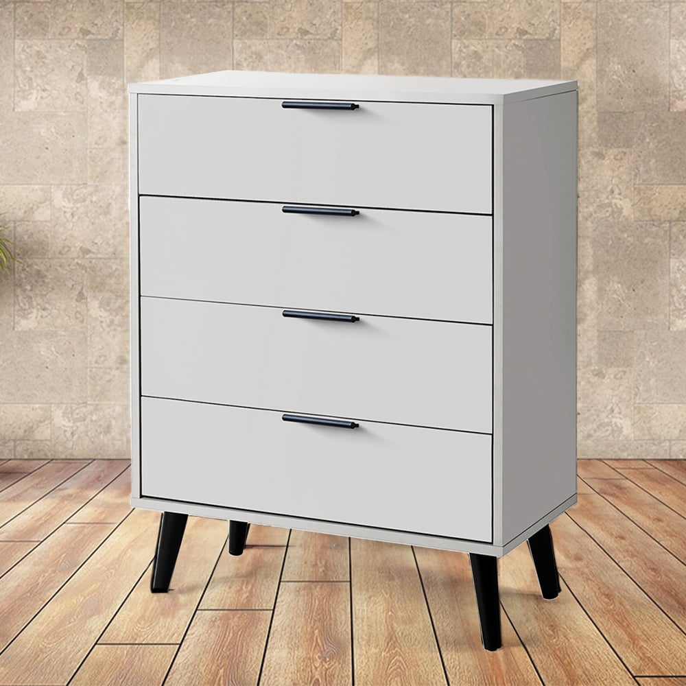 Julian Bowen Alba 4 Drawer Wide Silk Grey Chest of Drawers Image 6