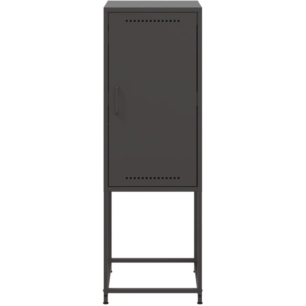 vidaXL Single Door Black Steel Highboard Image 6