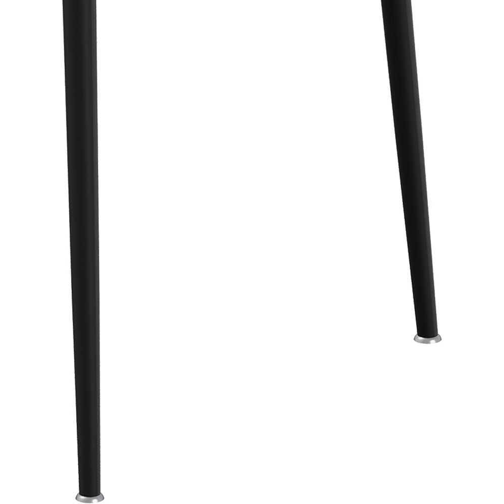 Living and Home 4 Seater Glass Top Dining Table Black Image 3