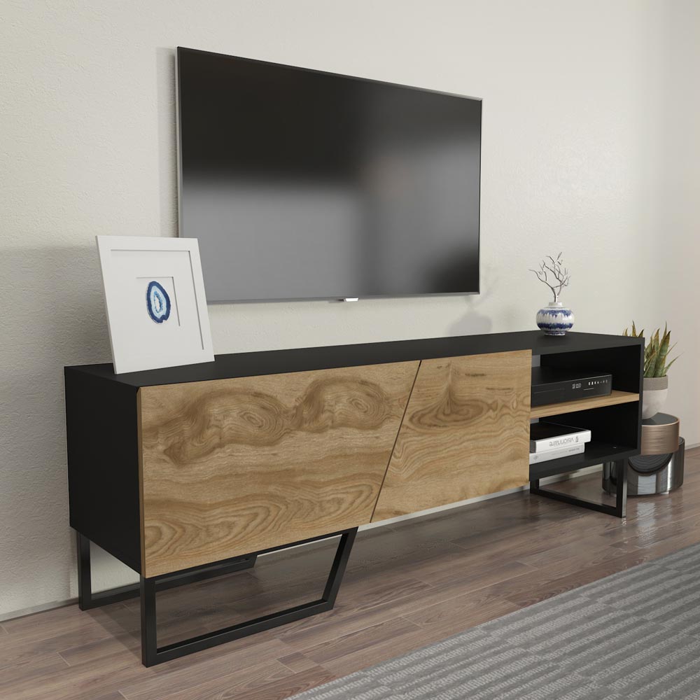 Decorotika Denasse Black and Oud Marble Effect TV Unit Image 5