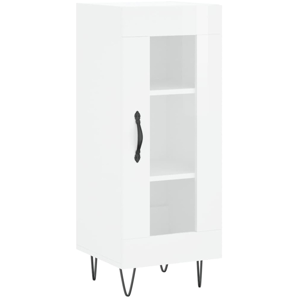 vidaXL Single Door White Sideboard Image 2