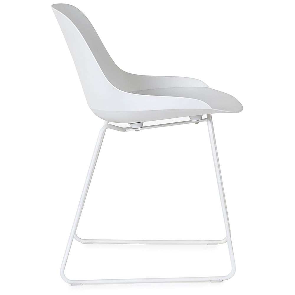 Julian Bowen Set of 2 White Rocco Chair Image 4