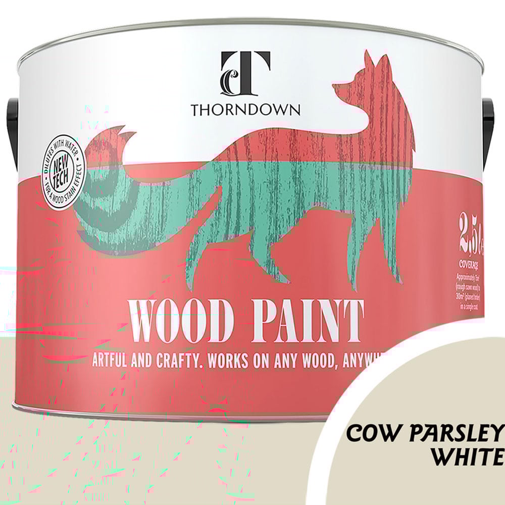 Thorndown Cow Parsley White Satin Wood Paint 2.5L Image 4