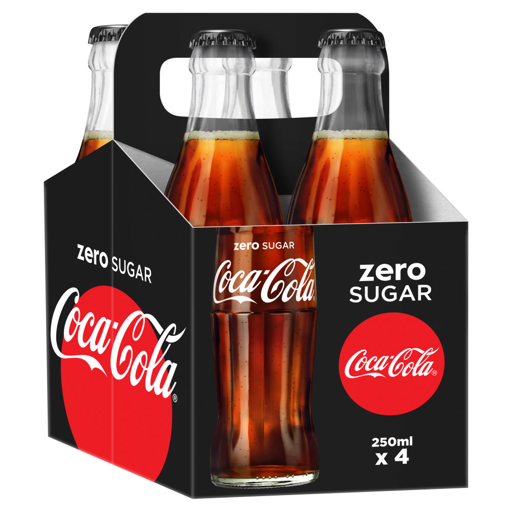 Coca-Cola Zero Sugar Glass 4 x 250ml Image 2