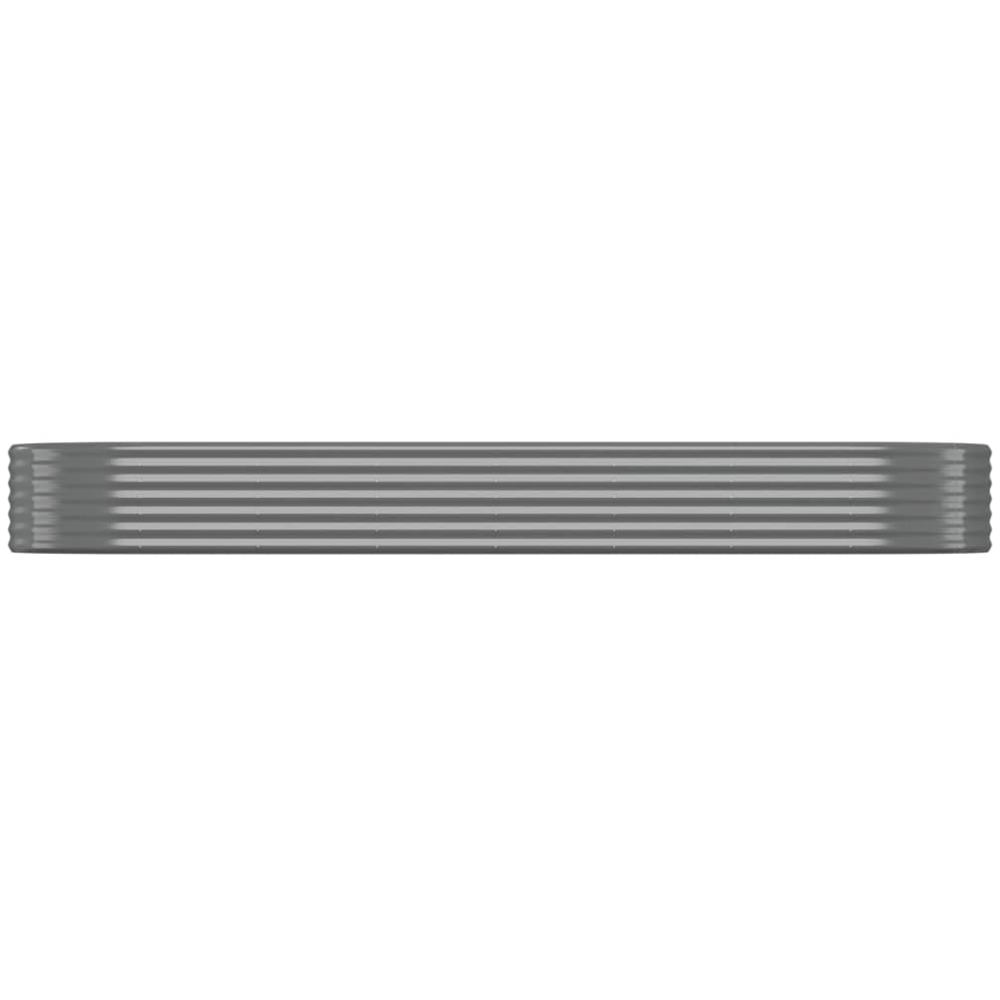 vidaXL Grey Galvanised Steel Raised Garden Bed 36 x 100 x 322cm Image 2