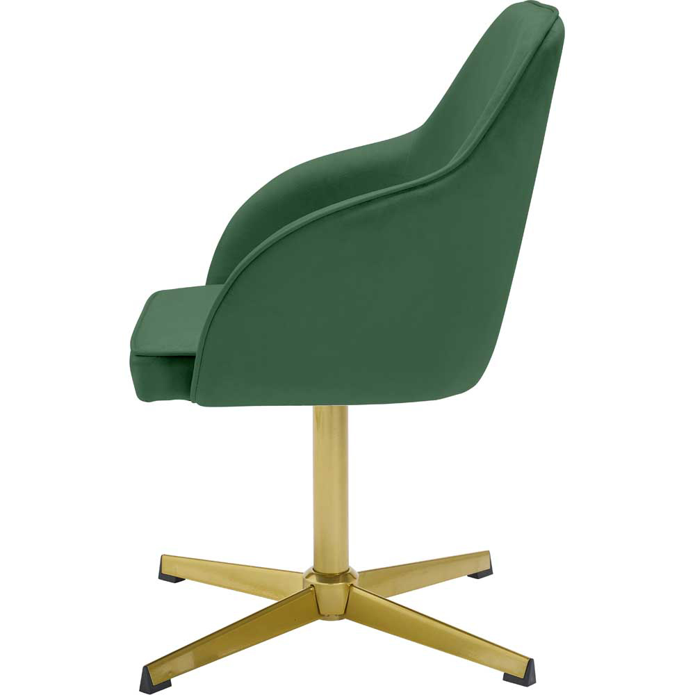 Felix Green Velvet Office Chair Image 5