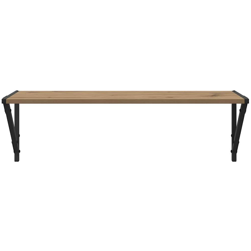 vidaXL 80 x 25cm Artisan Oak Wall Shelf Set of 2 Image 5