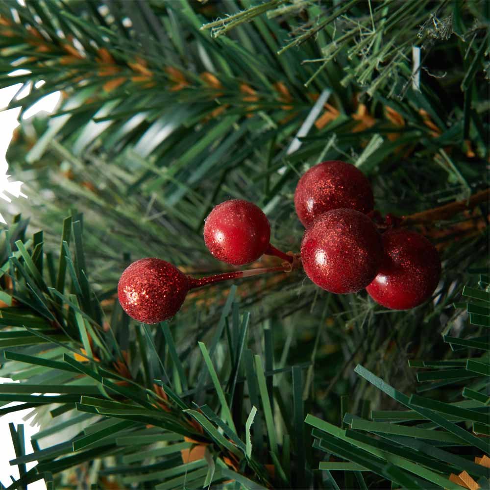 Wilko 6ft Festive Foliage Half Artificial Christmas Tree Image 5
